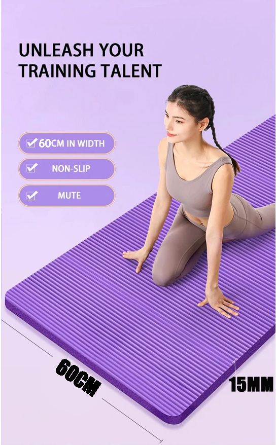 15MM//20MM Thick Non-slip Yoga Mat High-density Sports Fitness Mat Home Sports Pilates Gymnastics Exercise Gymnastics_voghion.com