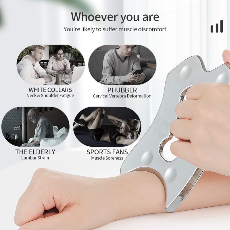 Ανοξείδωτο ατσάλι σώματος Guasha Φυσικοθεραπεία Γυμναστικής Μυϊκή Ξύστρα Περιτονία Ξύσιμο Μυϊκή Μασάζ Αθλητικές Μυϊκές Ίνες Απελευθέρωση_voghion.com