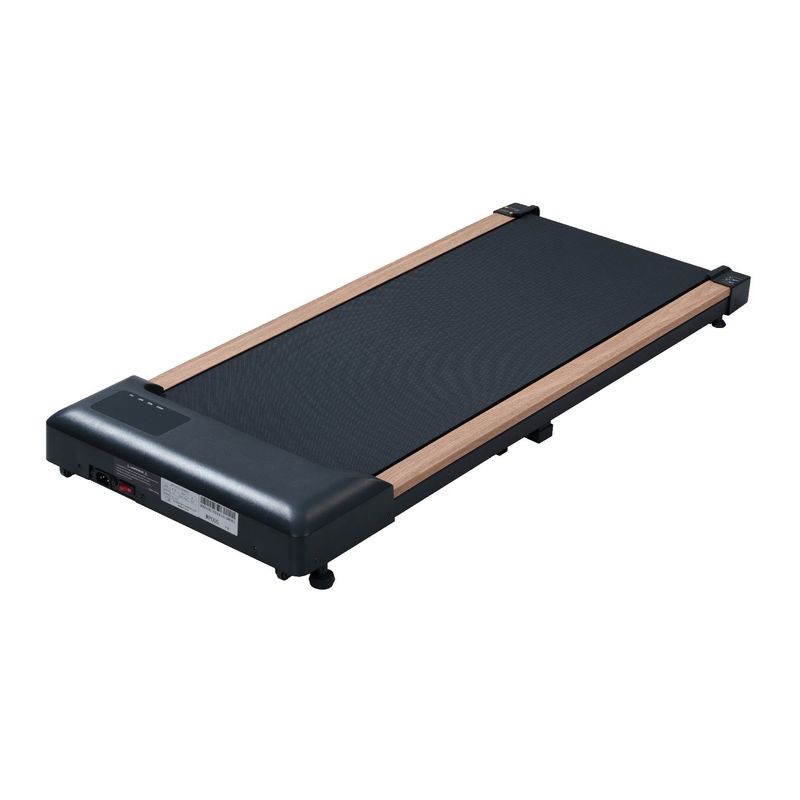 2.25HP Under Desk Treadmill, Portable Wood Walking Pad For Home & Office, Compact Running & Walking Machine With Remote Control, LED Display, Black_voghion.com