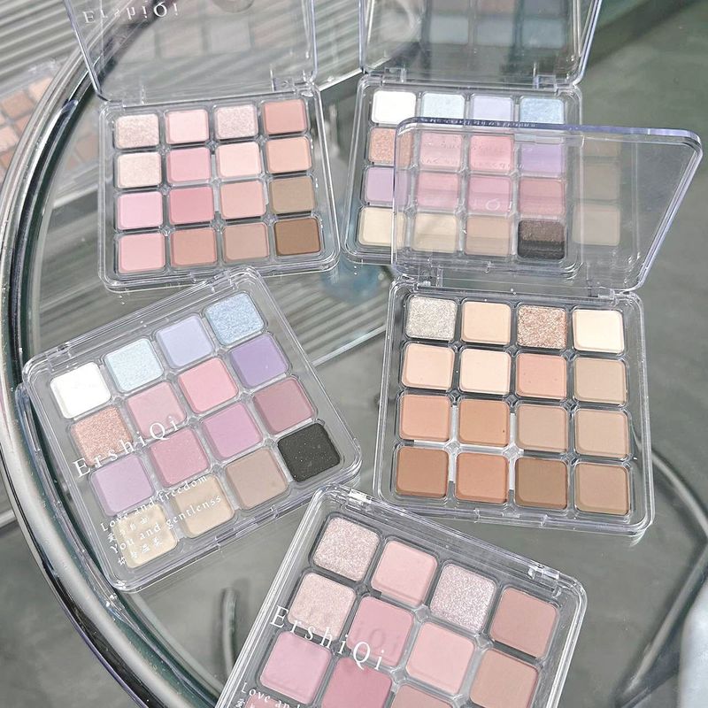 Ombretto per il trucco quotidiano ErshiQi 16 Little Emotion Matte Pearl Light Shine Low Saturated Earth Color_voghion.com