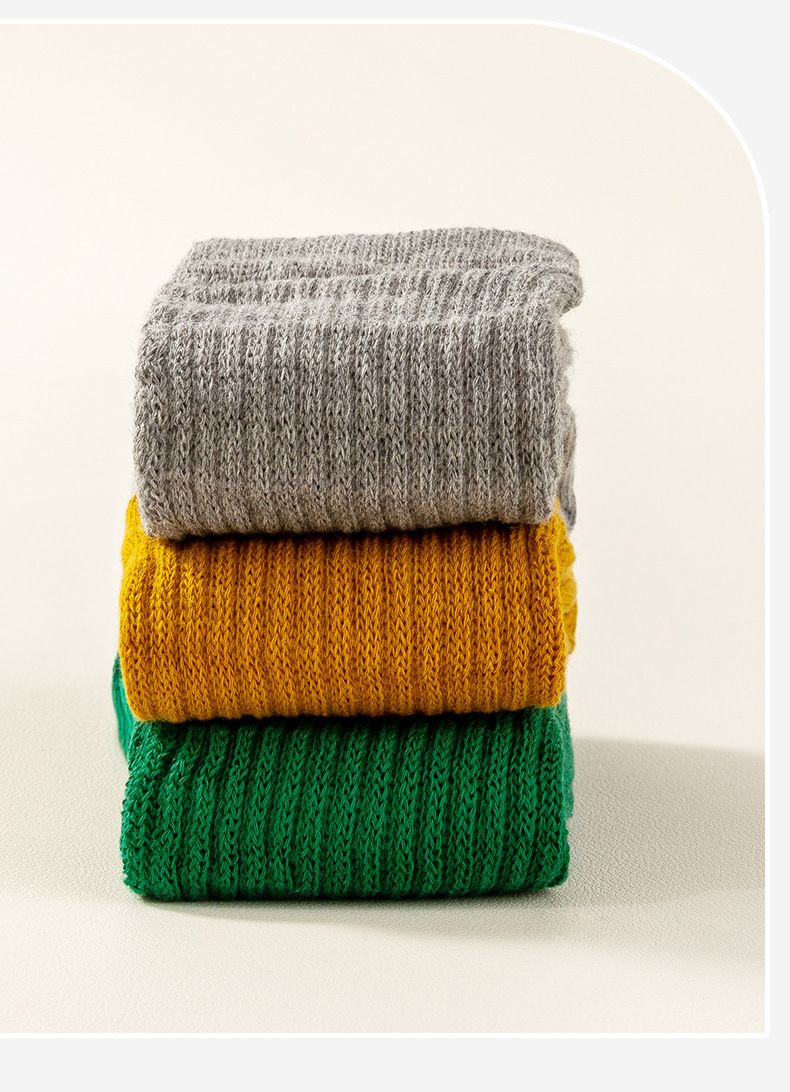 Calzini primaverili per bambini piccoli, nuovi calzini per bambini, calzini a tubo di colore unito, calzini in pile, calzini in puro cotone per bambini e bambine_voghion.com