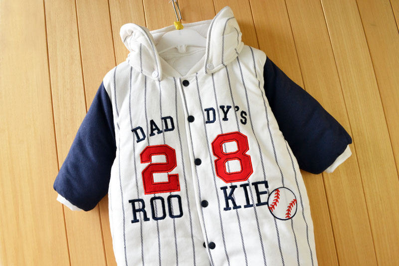 Børns fortykkede baby polstrede jakke baby onesie nyfødt onesie gå ud klatring dragt_voghion.com
