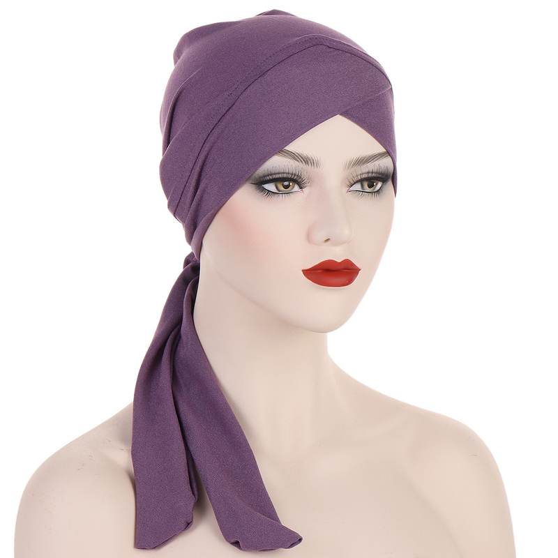 Cappelli da donna cappello a coda lunga foulard casual e versatile cappello da chemioterapia da donna comodo e leggero_voghion.com