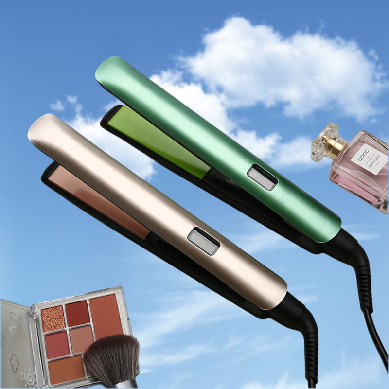 Produtos para modelar cabelos, chapinha de cabelo com dupla finalidade, alisador de cabelo com tela LCD, pente alisador de cabelo, modelador de cachos_voghion.com