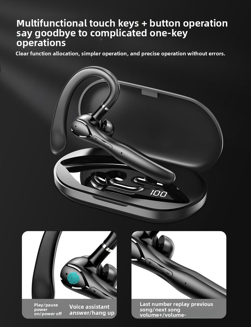 【High Quality】 Premium Private Model Twsi33 Bluetooth Earphones Over-Ear ENC Dual Mic Noise Cancelling Call Touch Control Digital_voghion.com