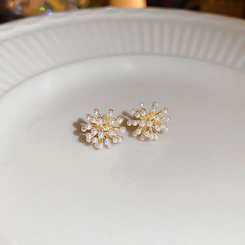 Orecchini in argento con perle, stile francese, eleganti, di alta qualità, con un tocco di nicchia e un temperamento nuovo per le donne_voghion.com