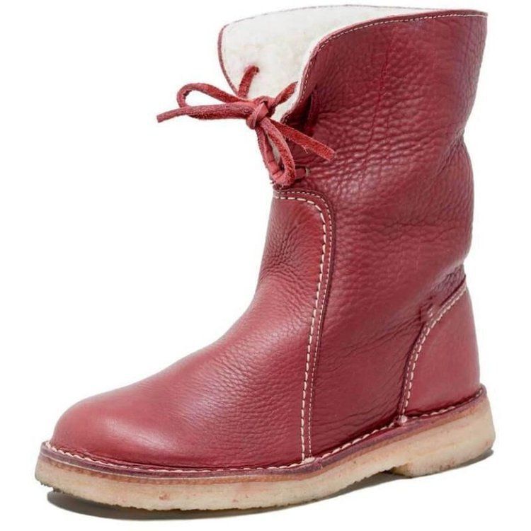 Damskor snöstövlar vinter all-match mid-calf boots bomull Martin boots_voghion.com