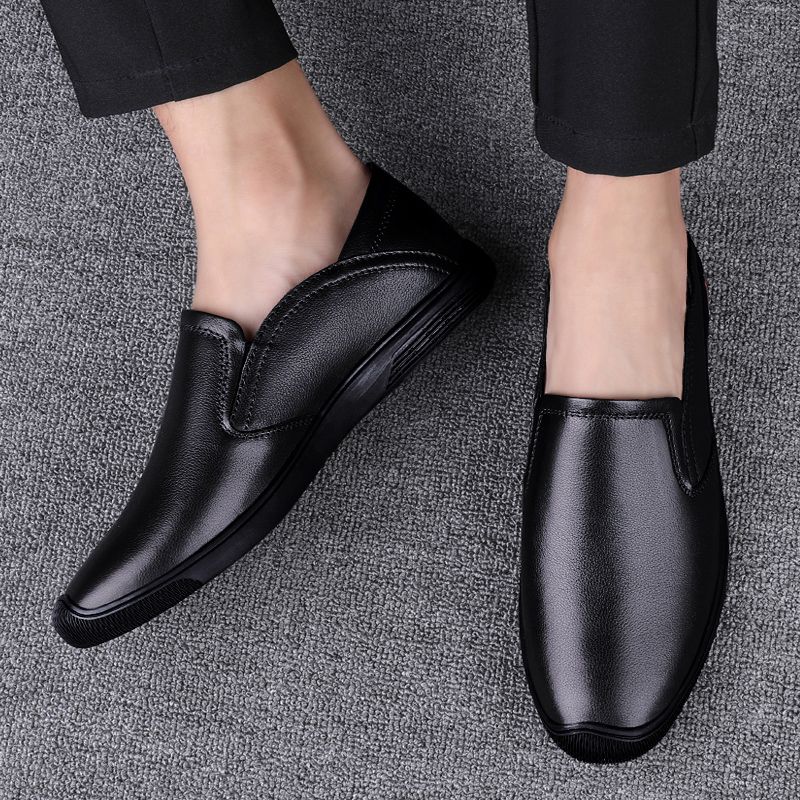 Atmungsaktive Slipper zum Hineinschlüpfen, Sommer-Loafer für Herren, echtes Leder, Mokassins, bequeme, lässige, handgefertigte Fahrschuhe, weiche Flats_voghion.com