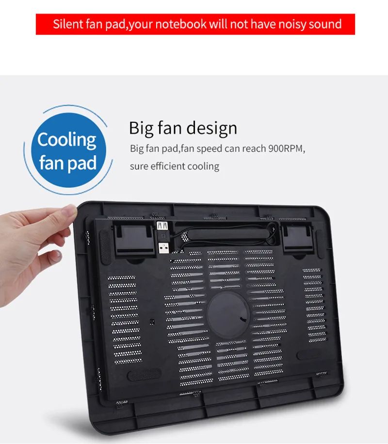 Universal Laptop Radiator Fan Cooler Stand Notebook Support Usb Port Air Extracting Cooling Holder Accessories_voghion.com