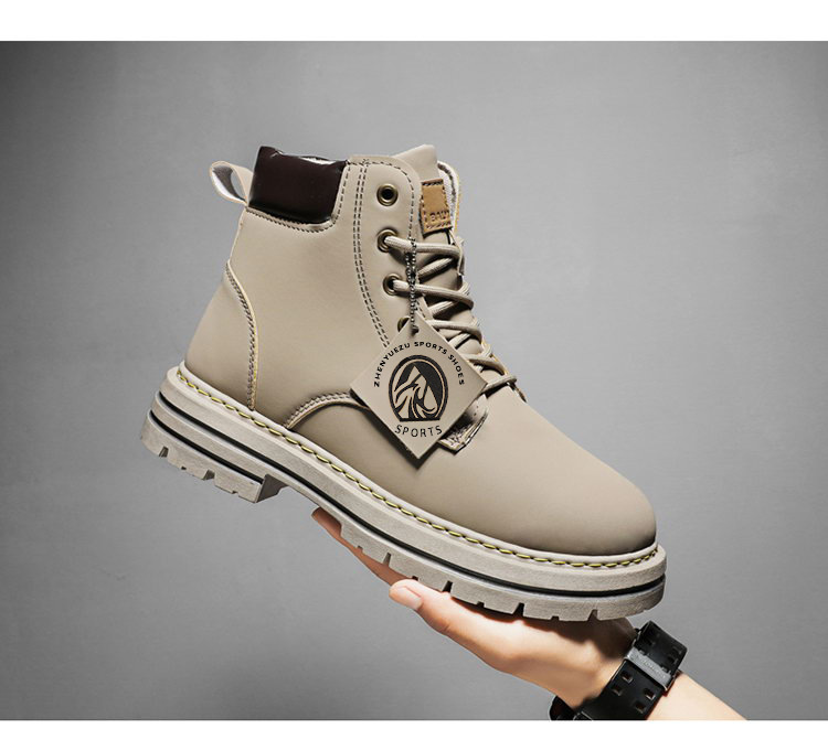 Botas Martin populares masculinas tamanho extra grande 48 botas masculinas estilo retrô britânico botas de trabalho de cano alto botas de couro_voghion.com