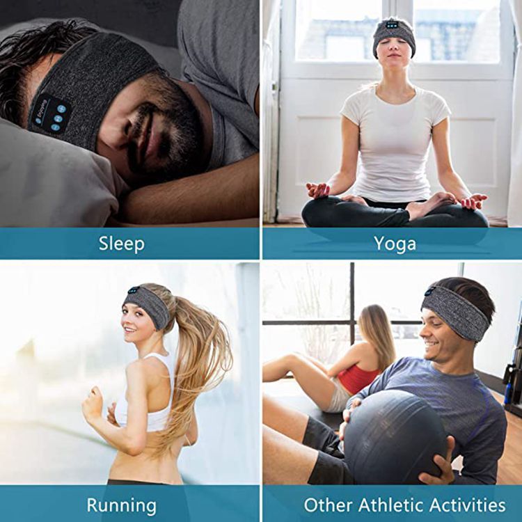 Cuffie per dormire, fascia sportiva wireless Bluetooth con maschera per gli occhi con musica per dormire integrata_voghion.com