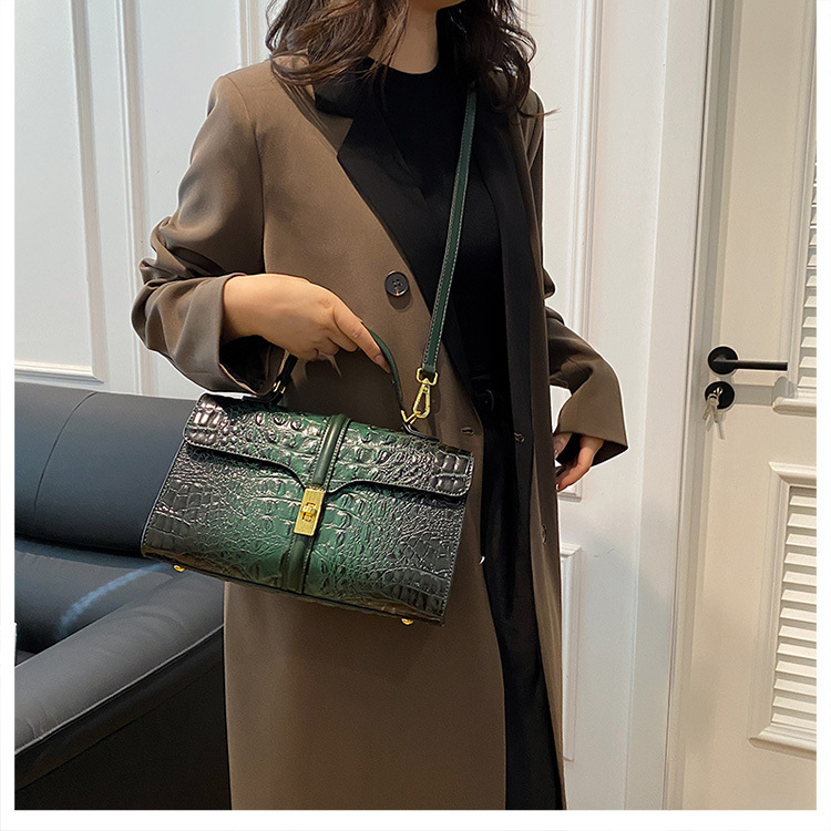 Borse Borse da donna Nuovo modello coccodrillo Borsa di grande capacità Borsa a tracolla versatile alla moda Borsa a tracolla per mamma da donna_voghion.com