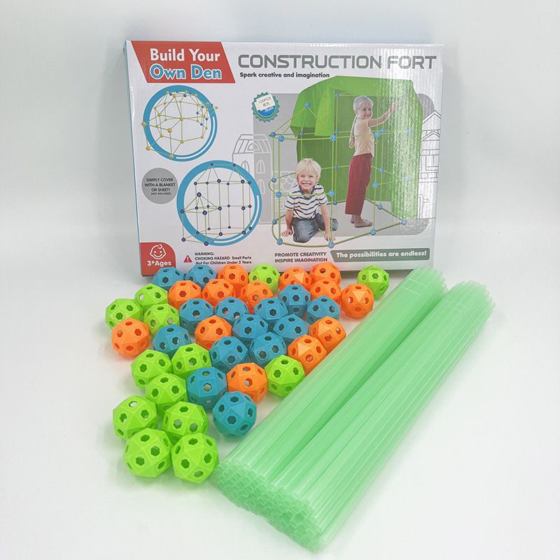 Unisex Kinder DIY Perlenzelt Spielhaus Burg Perlenpuzzle Festung Bausatz_voghion.com