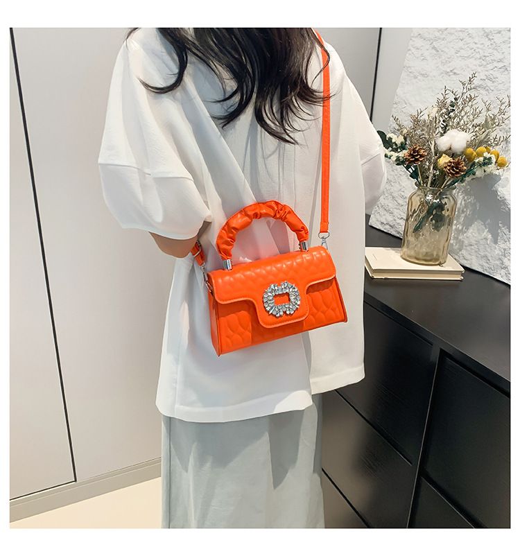 Women's Bags Fashion Diamond Studded Small Square Bag Gemstone Handbag Ladies Bag Foreign Temperament Shoulder Messenger Bag_voghion.com