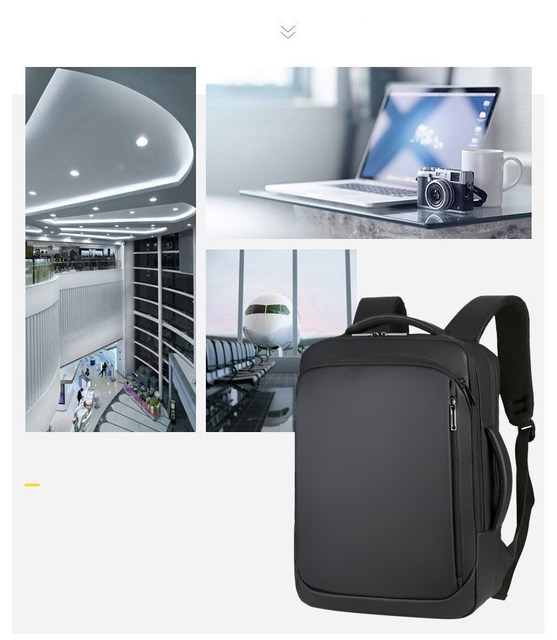 Backpack For Men 2023 Multifunctional Business Notebook Backpack USB Charging Waterproof Film Men's Backbag Casual Bag_voghion.com