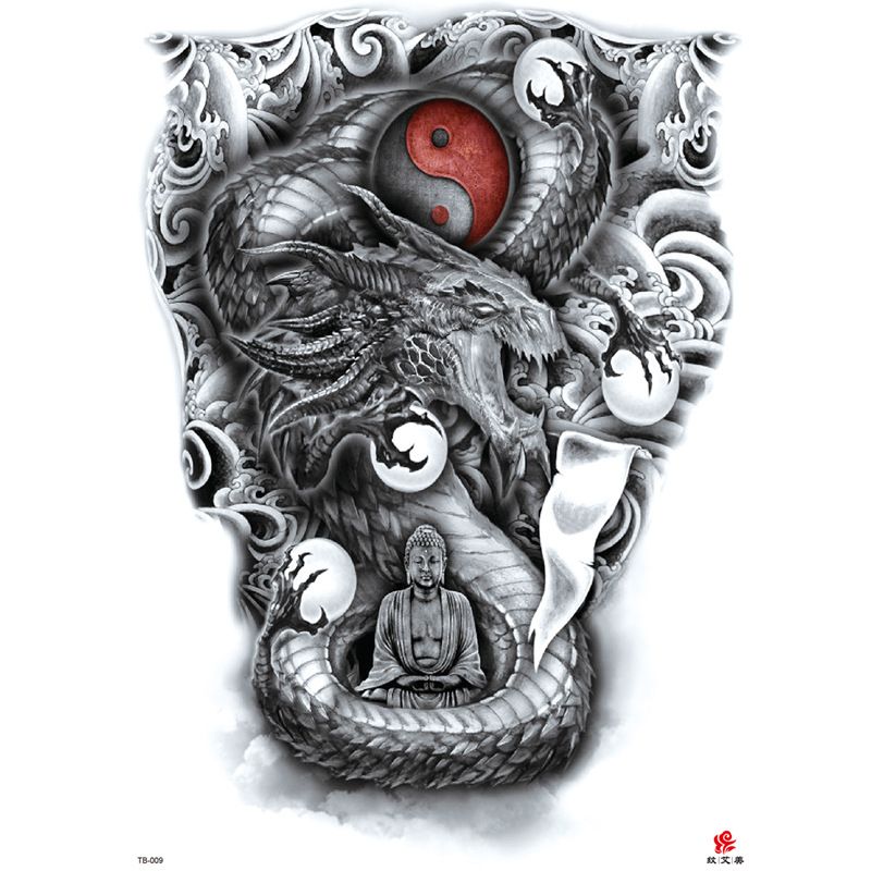 Full Waterproof Large Back Tattoo Sticker_voghion.com