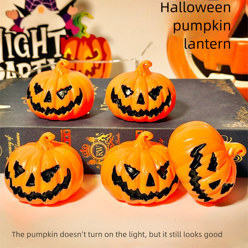 LED-Kürbis-Nachtlicht, leuchtendes Halloween-Dekor für Zuhause, Bar, Partytisch-Mittelstück, gruselige Atmosphäre_voghion.com