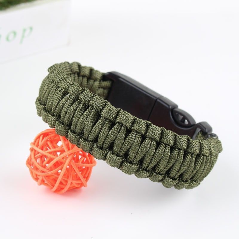 Umbrella Rope Flint, Multifunctional Compass, Tactical Bracelet, Outdoor Mountain Climbing And Rescue Whistle Survival_voghion.com