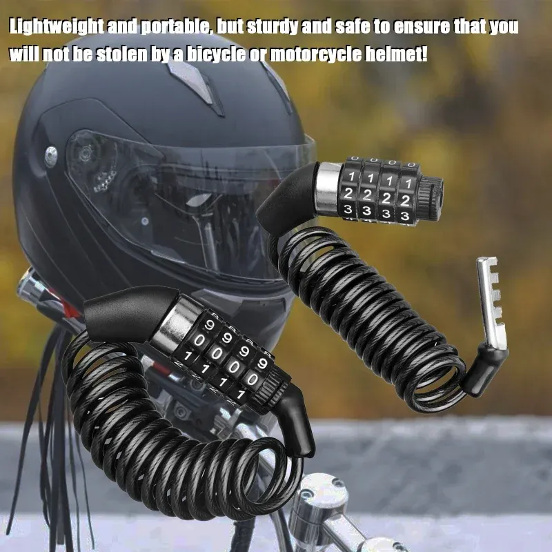 Bicycle Lock Bike Mini 4 Digit Password Lock Wire Mountain Bike Frame Durable Steel Wire Cable Helmet Locks Bicycle Acce_voghion.com