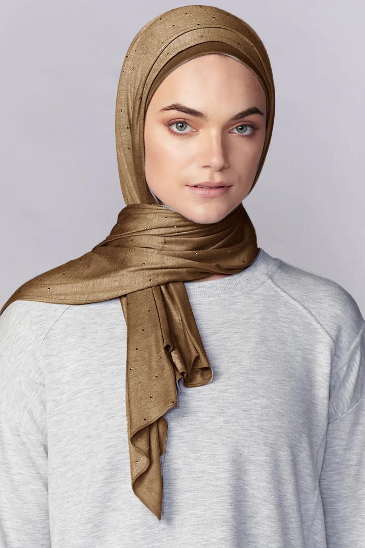 Μουσουλμανικό μαντήλι, μουσουλμανικό μαντήλι, καθαρό χρώμα από μερσεριζέ βαμβάκι, γεμάτο αστέρια, καυτά διαμάντια, υψηλής ποιότητας μοντάλ μαντήλι 170*60cm_voghion.com