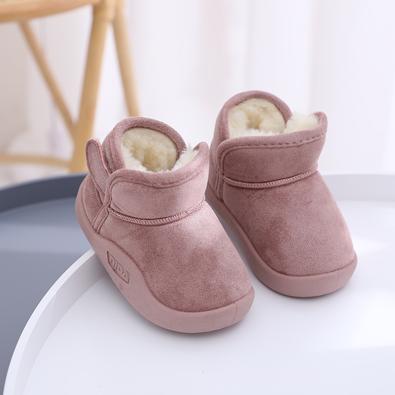 Doposci per bambini con isolamento morbido e spesso, suole morbide, scarpe invernali per bambini, scarpe grandi in cotone per ragazzi, scarpe per ragazze_voghion.com