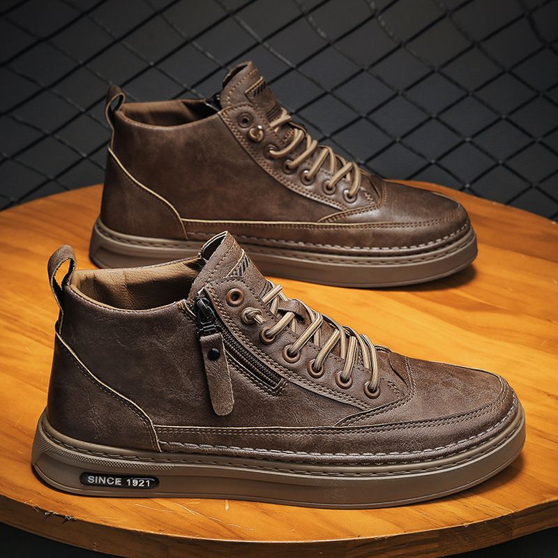 Scarpe da uomo estive 2025, nuove, in velluto caldo, con rialzo per uomo, casual, in pelle, primaverili, business, britanniche, alla moda_voghion.com