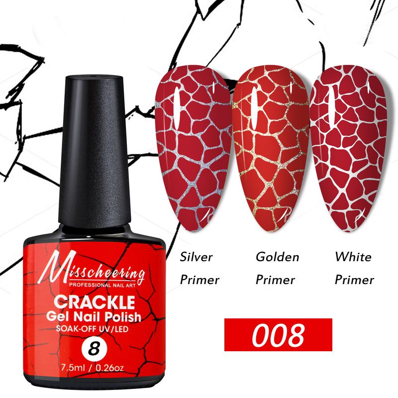 Zestaw lakierów żelowych UV Art Crack Marble Pattern Burst do paznokci_voghion.com