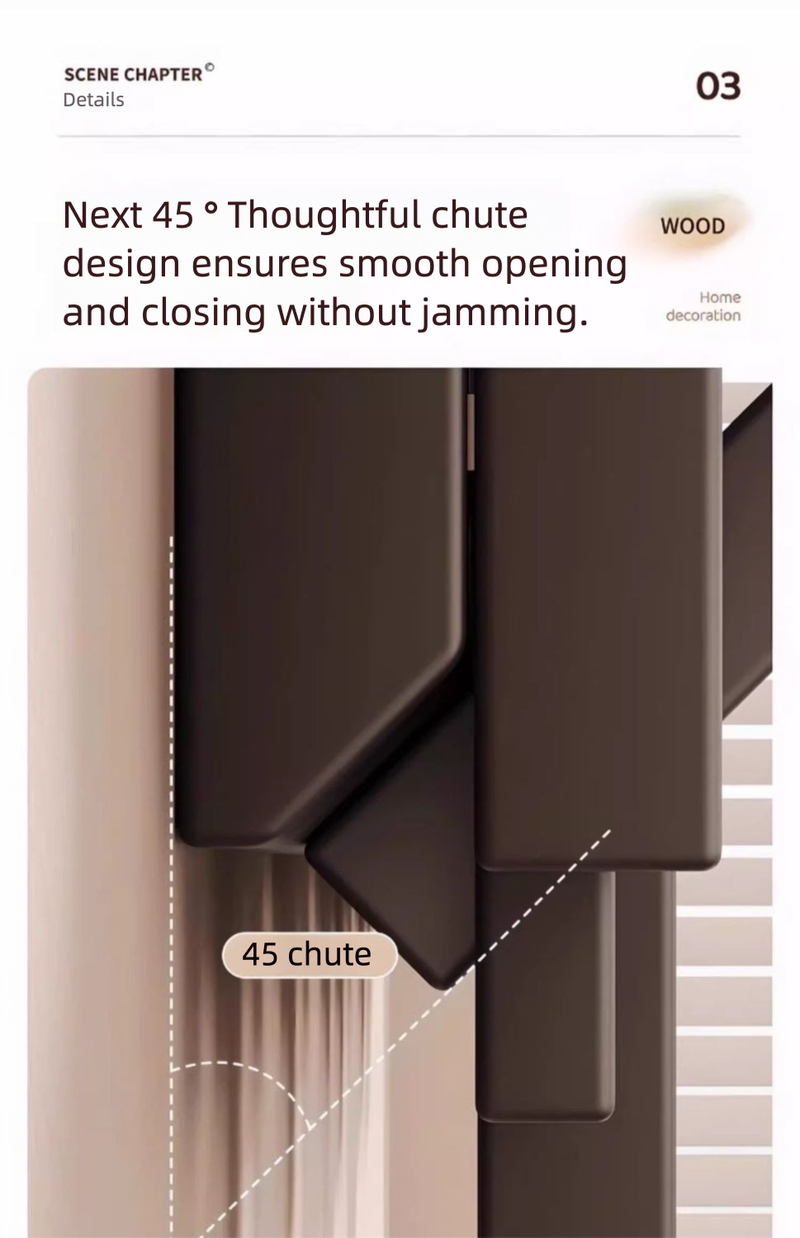 Piano Key Solid Wood Wall-Mounted Clothes Rack, Space-Saving No-Drill Hook For Hanging Bags And Coats Behind Doors_voghion.com