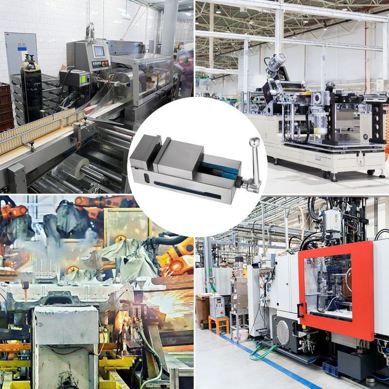 Clamp Cast Vise Milling Vise 19KN Clamping 100mm Bench 4 Vise Iron Clamping Material Milling Max Machine Force Nodular Vise_voghion.com