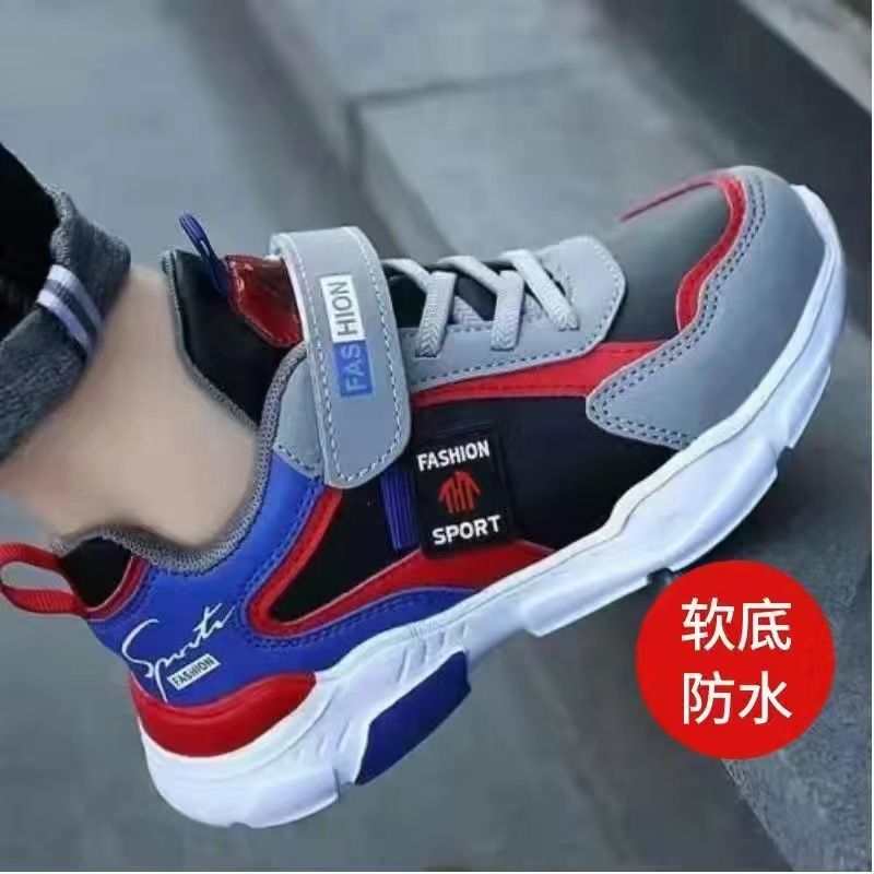 Scarpe da ginnastica sportive per bambini, scarpe da corsa casual in pelle e rete, nuove_voghion.com