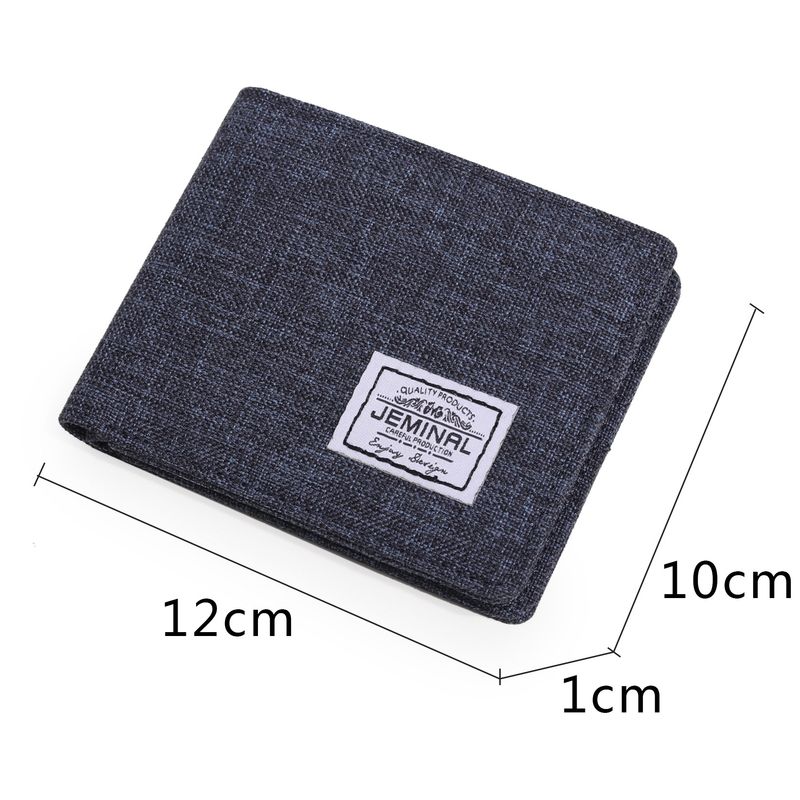 Monedero corto de lona estilo coreano de Jamie Road, nuevo, de marca moderna, para estudiantes, de color liso, gran oferta._voghion.com