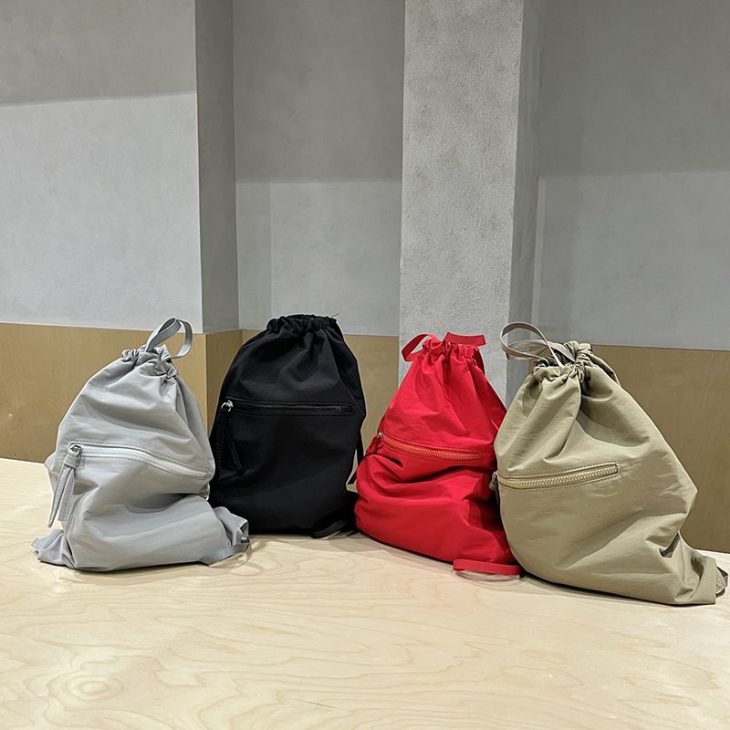 Qiaoge Casual Bag Women, Summer New Large Capacity Drawstring Bucket Bag, Fabric Backpack For Men And Women_voghion.com