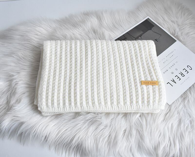 Wintr Womn Mn Koran Wooln Scarf Lovrs Thickn Warm Studnts Nt Rd Solid Color Knittd Scarvs Bib Child Long_voghion.com