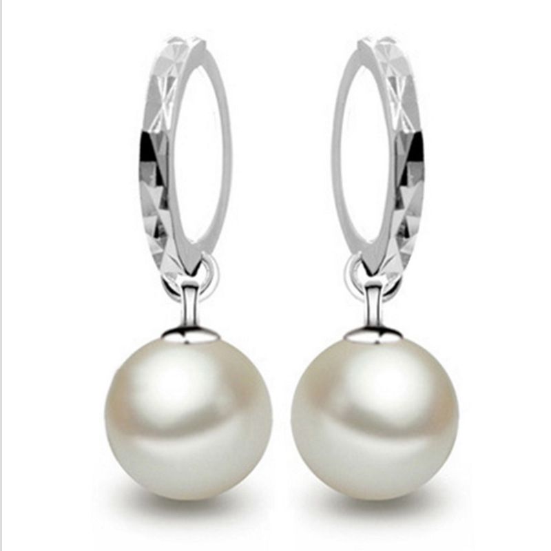 Qiaolanxuan orecchini di perle a forma di fiore per auto da donna alla moda antiallergici coreani, anello con fibbia e nappa in argento_voghion.com