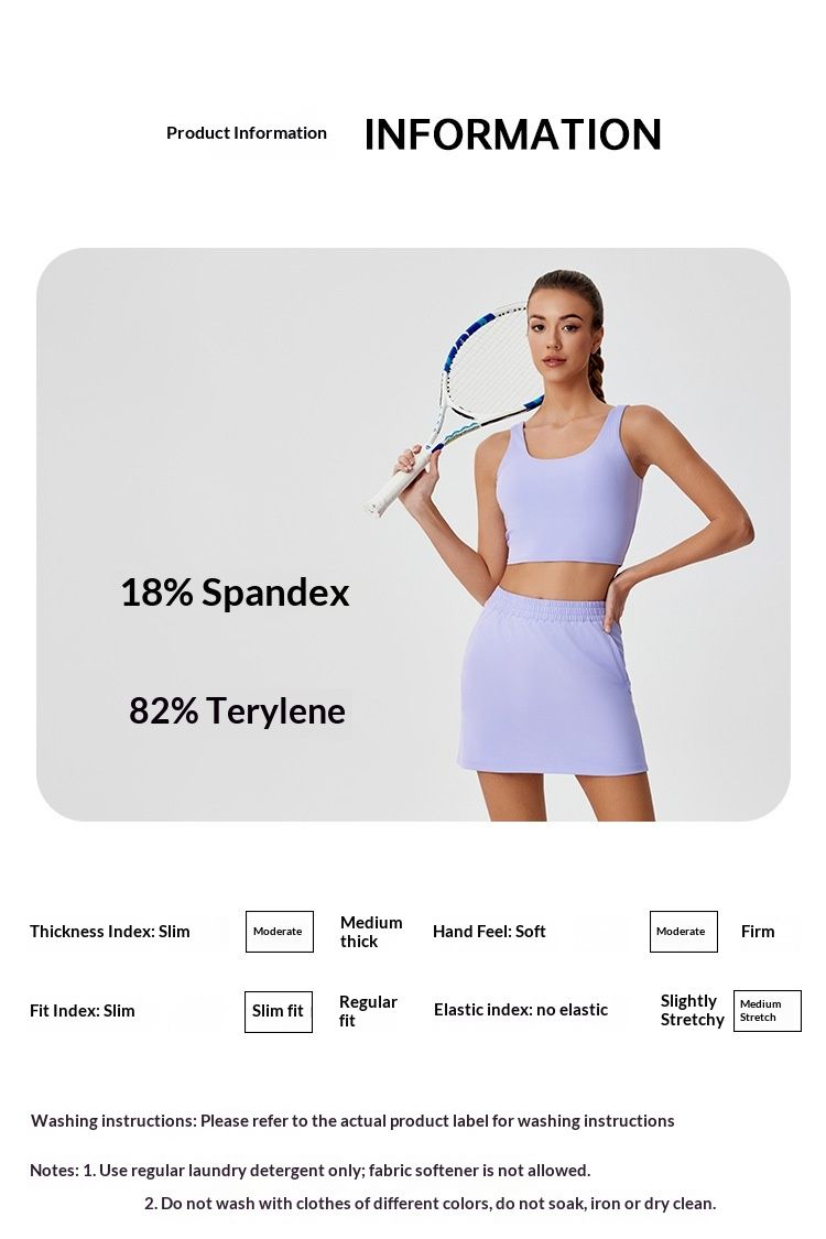 001 Cross-Border New Outdoor Tennis Anti-Exposure Quick-Dry Pocket Half Skirt Hollow Out Backless Sports Vest For Women_voghion.com