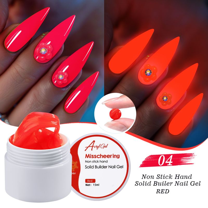 Non-Sticky Extension Hand-Squeezed Luminous Carving Shapeable Phototherapy Gel Nail Salon_voghion.com