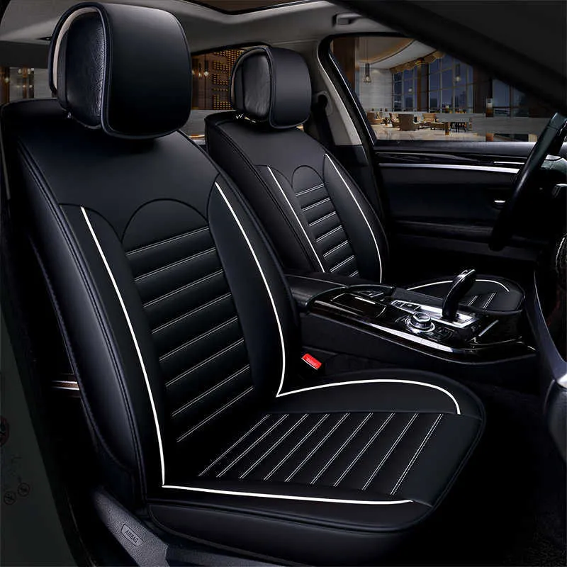 Ny stereo helt tätt omgiven bilskyddsmatta fram med ryggstöd Auto sätesdyna Passar bilar Lastbilar SUV_voghion.com