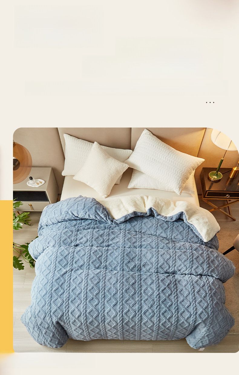 Double-layer thickened Tower velvet blanket lambswool sofa blanket office nap air conditioning children's blanket quilt cover_voghion.com