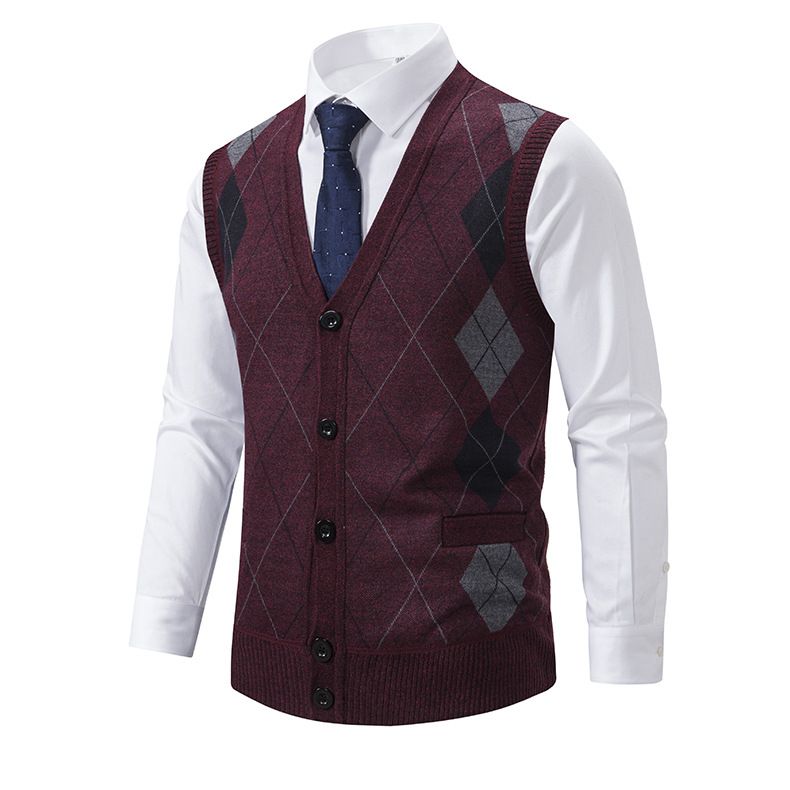Gilet maglione da uomo autunno e inverno sciolto casual senza maniche più gilet in pile capelli caldi da uomo_voghion.com