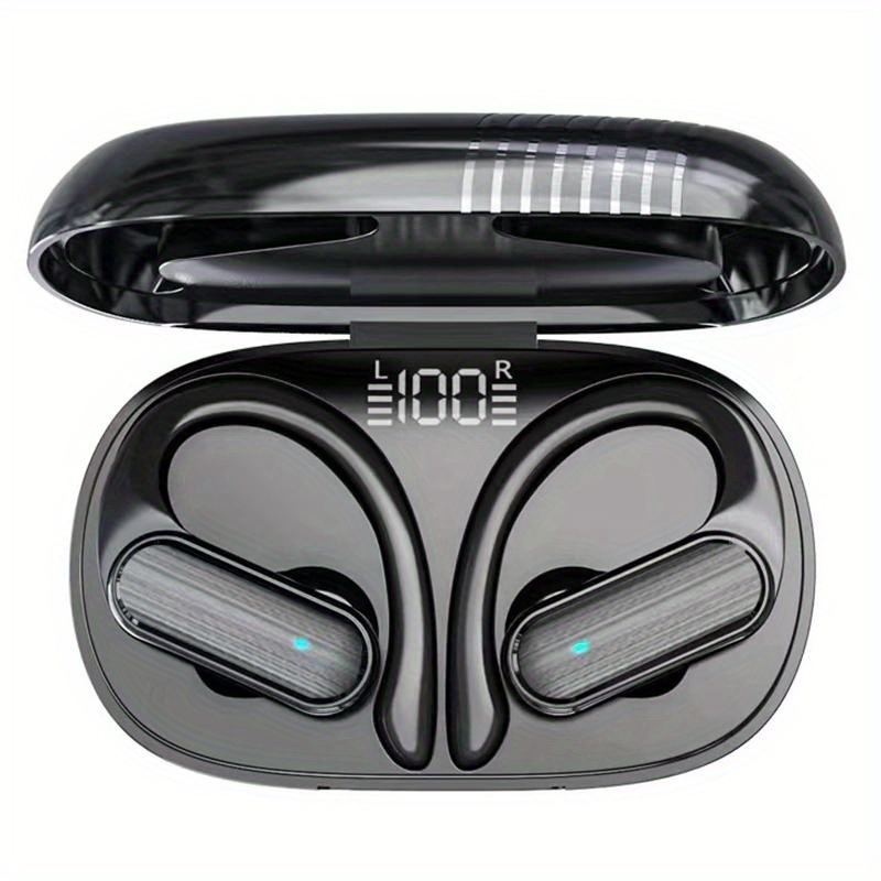Bezdrátová sluchátka do uší, sportovní sluchátka s digitálním LED displejem, nabíjecí pouzdro, stereo sluchátka s mikrofonem pro telefon, počítač, notebook, sport_voghion.com