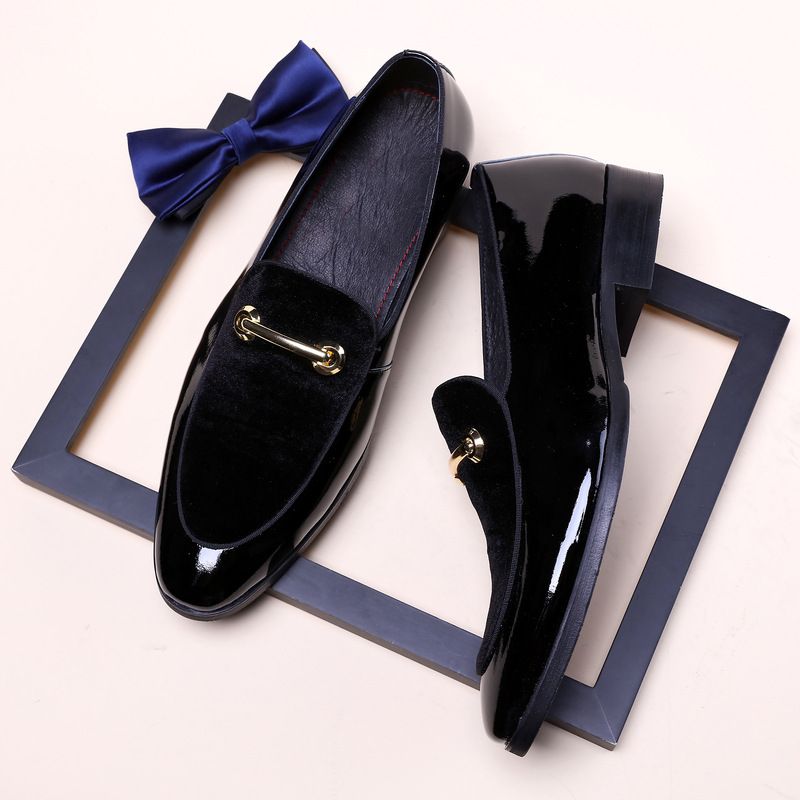 Scarpe eleganti da uomo in pelle verniciata Shadow Scarpe da sposo alla moda di lusso Scarpe da uomo di lusso in stile italiano Oxford_voghion.com