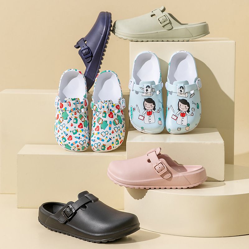 Operationssaal Hausschuhe Herren Labor Studio Baotou Weiche Sohle Schutz Kreative Cartoon Krankenschwester Schuhe Weiblicher Trend_voghion.com