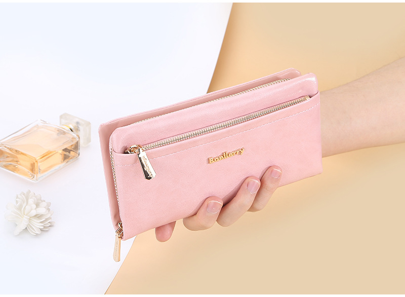 Baellerry Carteira Feminina Nova Chegada Longa Compartimento para Vários Cartões Bolsa Clutch de Alta Qualidade Moda Carteira para Celular_voghion.com