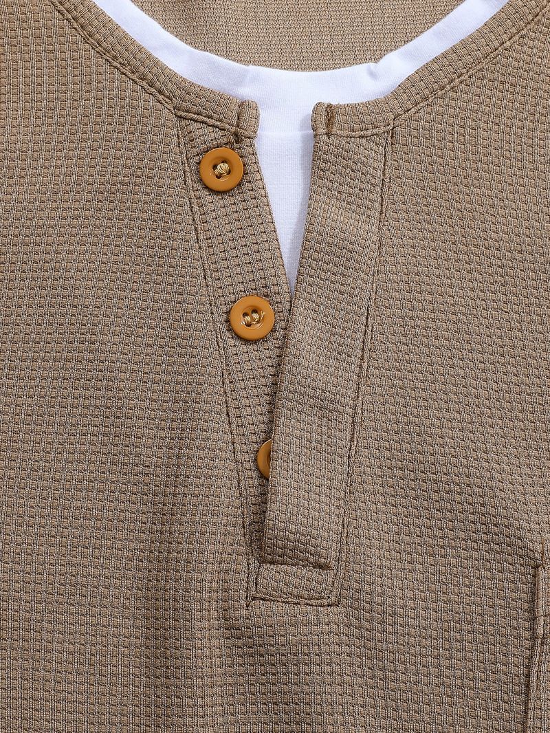 Maglietta da uomo a due pezzi finti, doppio strato, scollo a V, cuciture alla moda, tasca larga, fondo ampio, maglietta a maniche lunghe da uomo_voghion.com