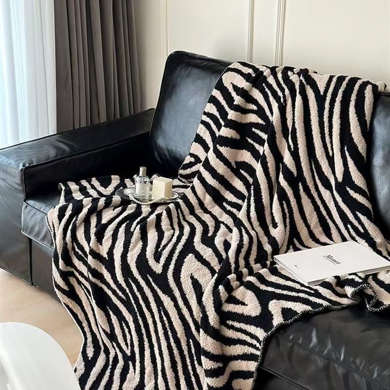 Zebra Sofadecke Freizeitdecke Nickerchendecke Dekodecke Superweich_voghion.com