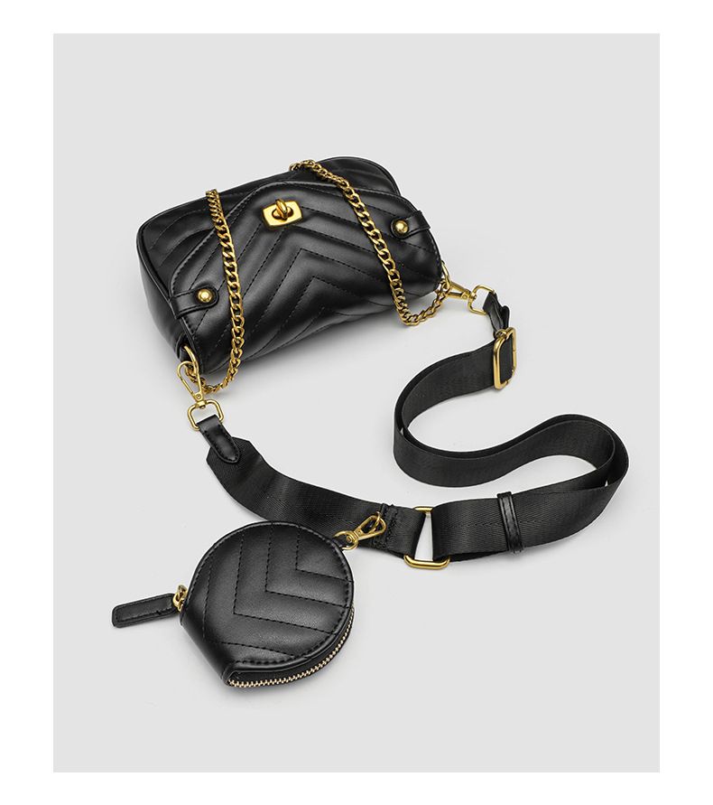 Borsa a tracolla con catena a diamante dal design di nicchia, versatile, larga, per mamma e bambino, monospalla, da ascella_voghion.com