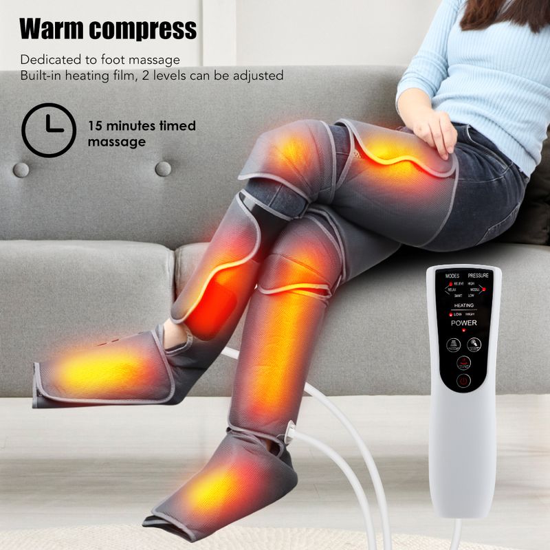360° Been Loftdrockmassagegerät Fërdert d'Blutzirkulatioun Fousswaadmassage Shiatsu Entspanung Linderung vun der Middegkeet Lymphknäppchen_voghion.com