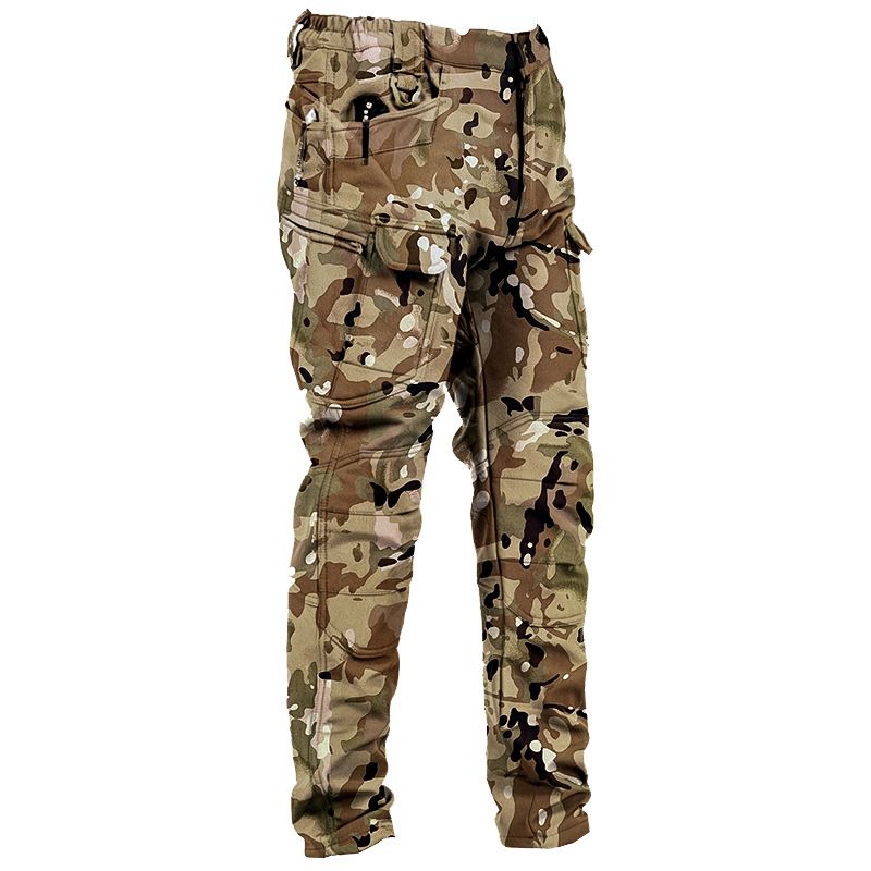 Herrkläder Archon Shark Skin Soft Shell Assault Pants Herr Förtjockade IX7 Taktiska Byxor Varma Vindtäta Vattentäta Fleece Vandringsbyxor_voghion.com