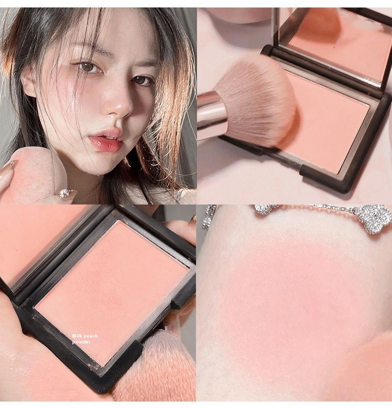 NOZO Puderrougeplatte, Hochglanz-Facelift, matt, natürlich, wasserfest, Concealer, Nude-Make-up, Monochrom-Puderrouge_voghion.com