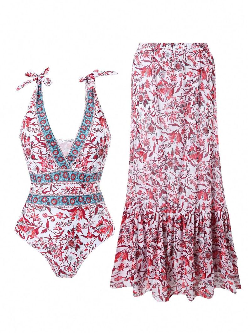 Maillot de bain une pièce style ethnique pour femme, vêtements de plage, source chaude_voghion.com